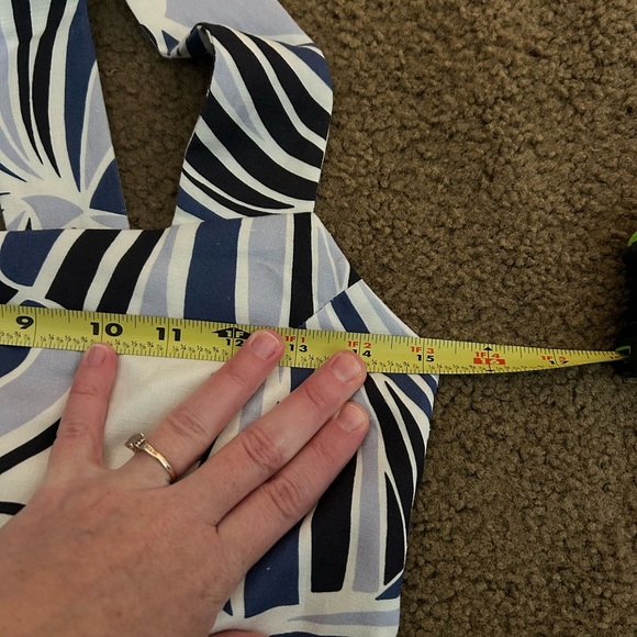 Tuckernuck Blue Palm Alston Dress sz XS Sleeveless sundress Resort Linen-Rayon - Picture 9 of 9